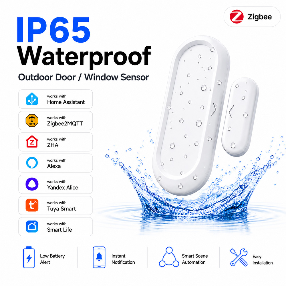 Smart Home Zigbee 3.0 - Deur- en raamsensor Zigbee 3.0 Contactsensor