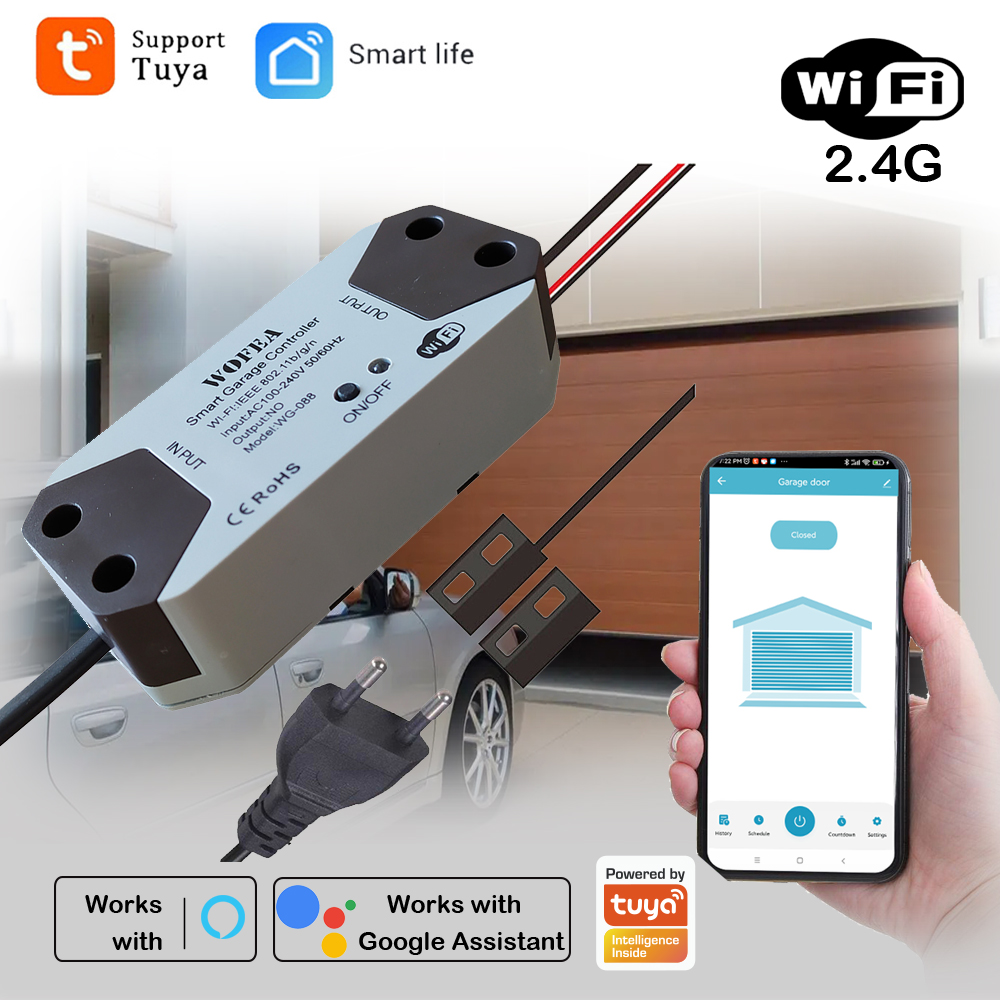 Smart Garage Door Opener - Smart Garage Door Opener Controller, EU-stekker,