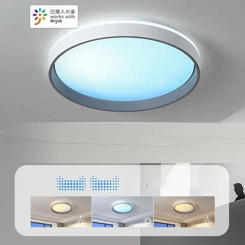 Smart Home Simulation - Slimme dakraamplafondlamp: Volledig spectrum blauwe hemel