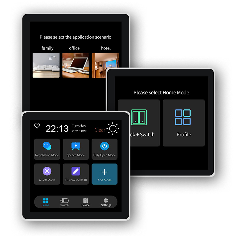 Smart Home Tools - FUERS 4-inch touchscreen Multifunctionele slimme wandschakelaar
