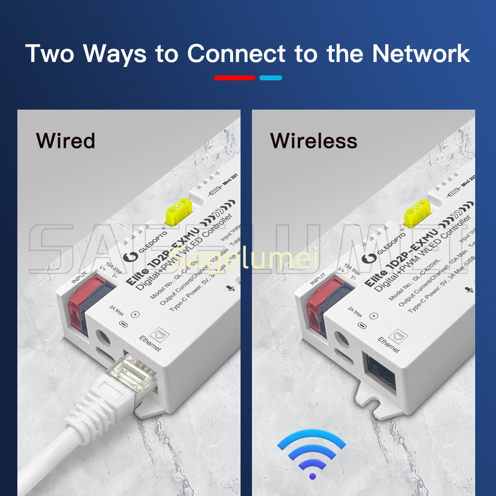 WLED Controller Elite 1D2P-EXM - Wifi Led Dimmer recensie en prijs