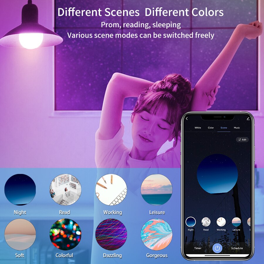 E27 WiFi Smart LED-lamp RGBCW  - Wifi Led Dimmer recensie en prijs