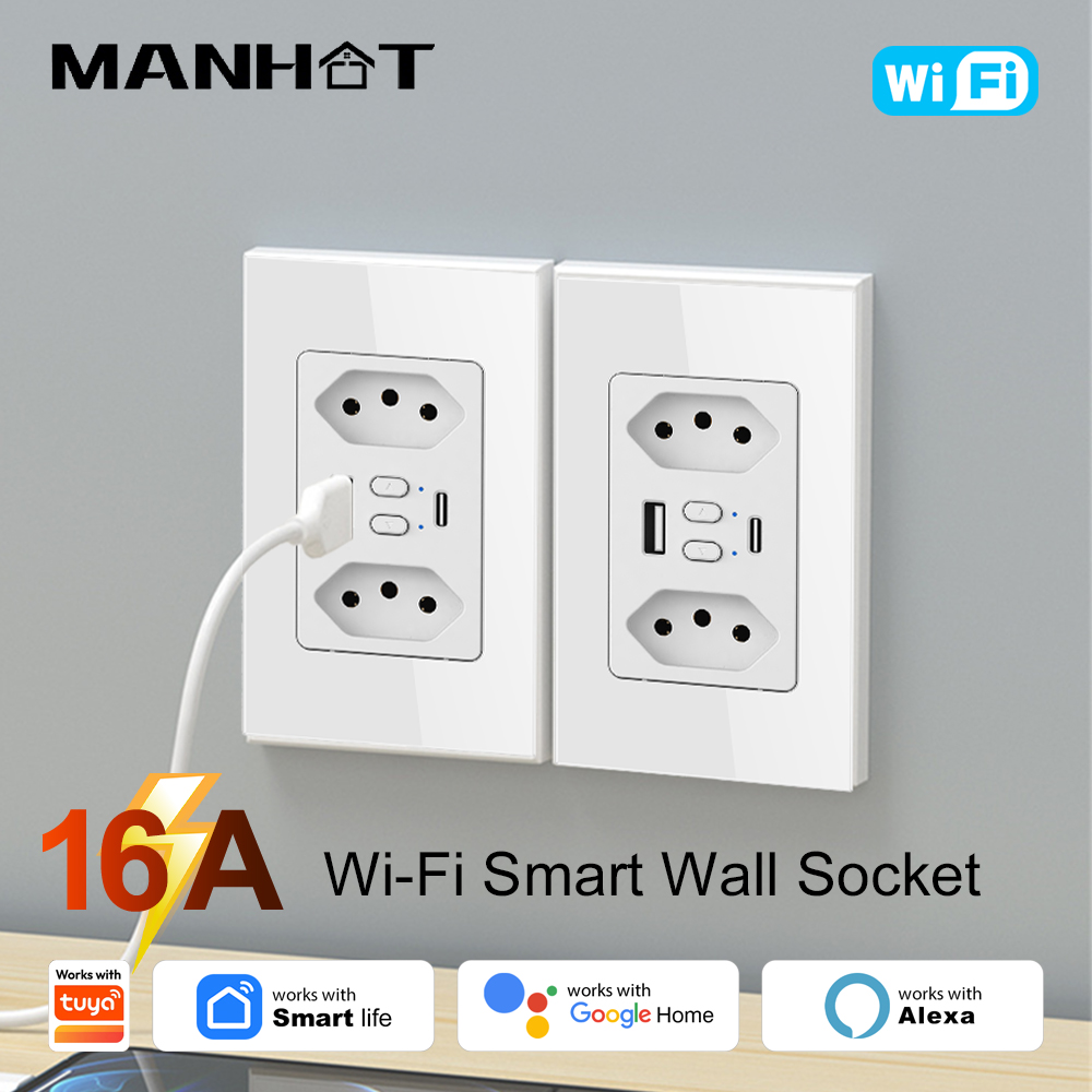 MANHOT Wifi Smart Brazil Socke - Tuya Wifi Socket recensie en prijs