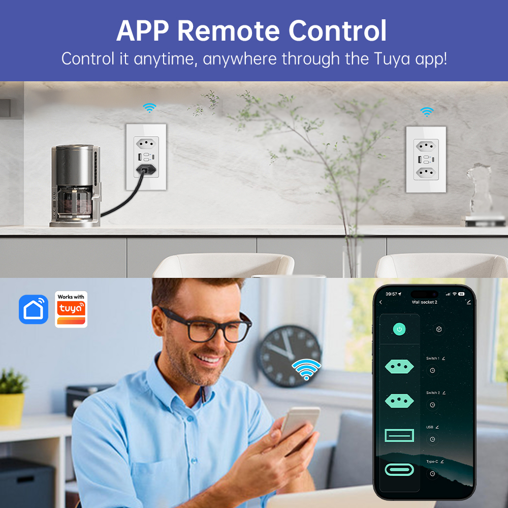 MANHOT Wifi Smart Brazil Socke - Tuya Wifi Socket recensie en prijs