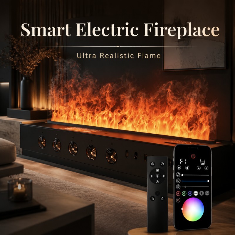 Minimalistische wandhaard Luxe - Smart Home Simulation recensie en prijs