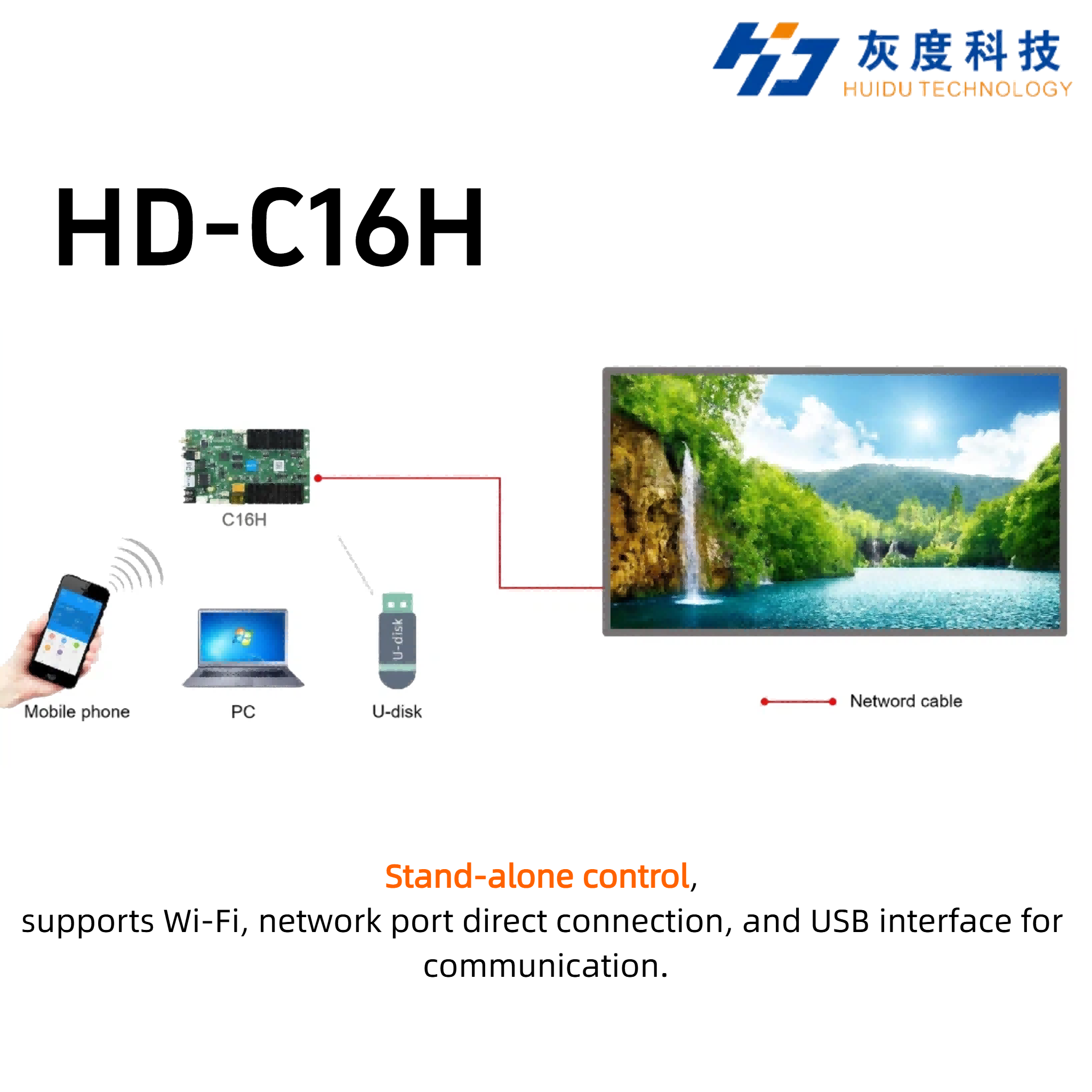 Huidu HD-C16H 4K Dual WiFi LED - Wifi Led Dimmer recensie en prijs