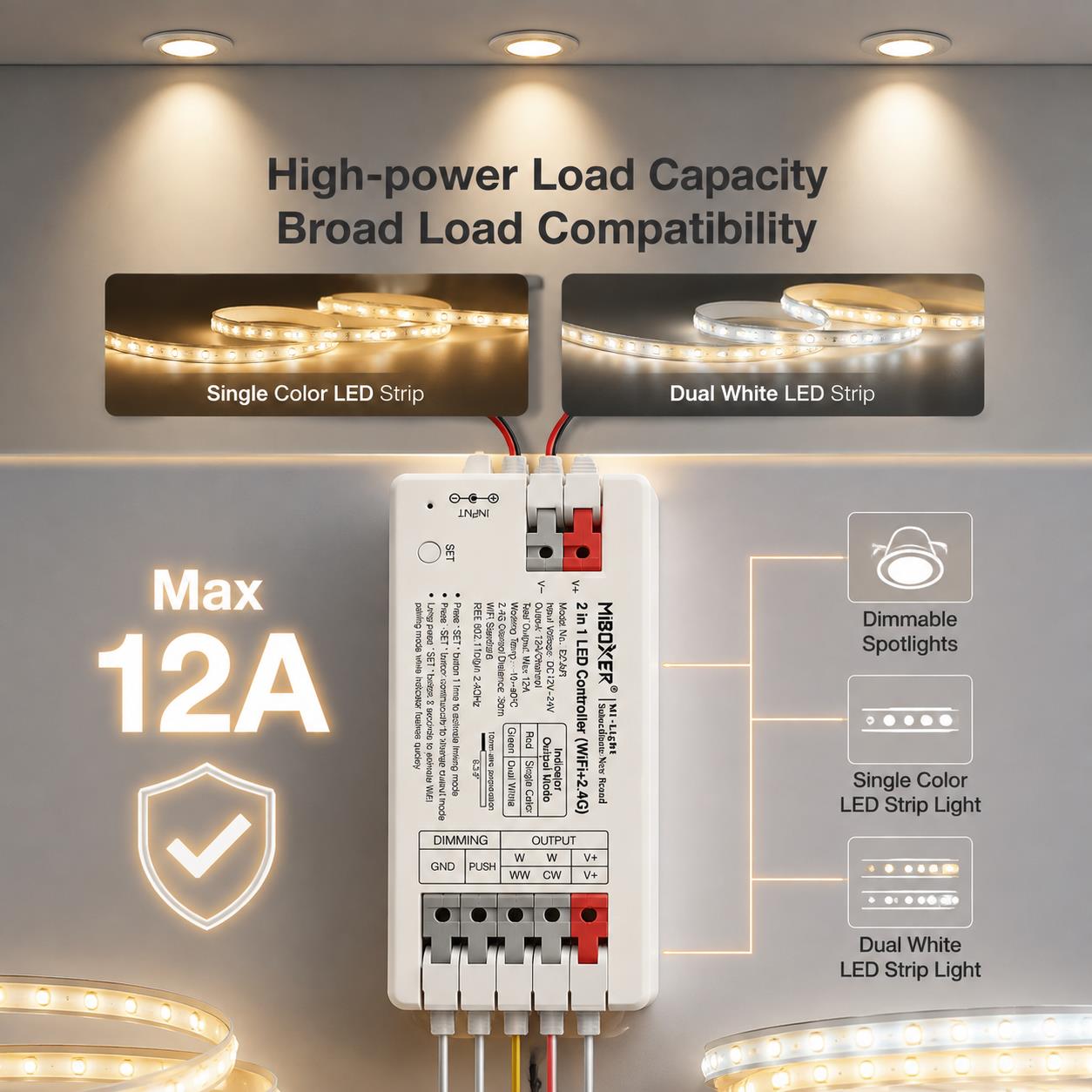 Miboxer E2-WR K1 PUSH3 PUSH3-2 - Wifi Led Dimmer recensie en prijs