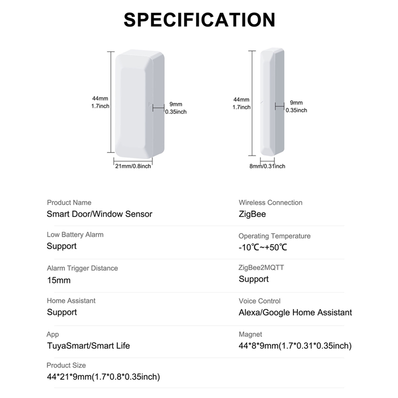 ABLG Tuya Zigbee Deursensor Ra - Wireless Door Sensor recensie en prijs