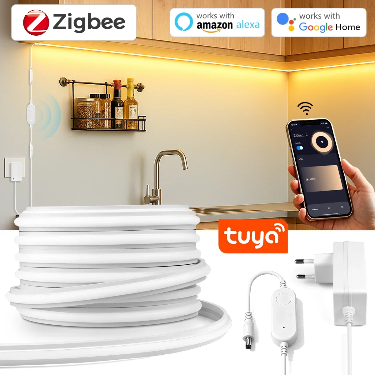 Zigbee 3.0 24V Neon LED Strip  - Smart Home Kitchen recensie en prijs